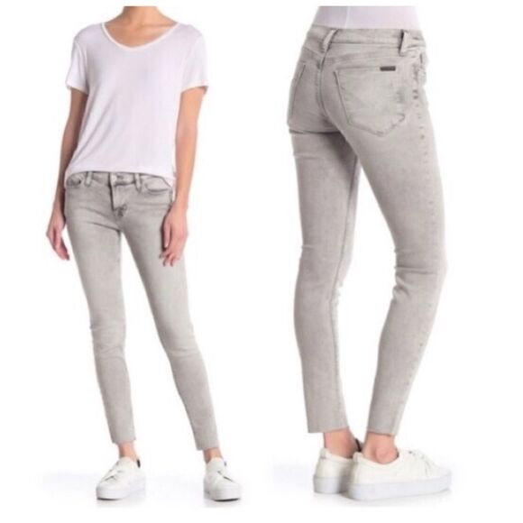 Hudson Krista Super Skinny Gray Ankle Jeans - Picture 1 of 12